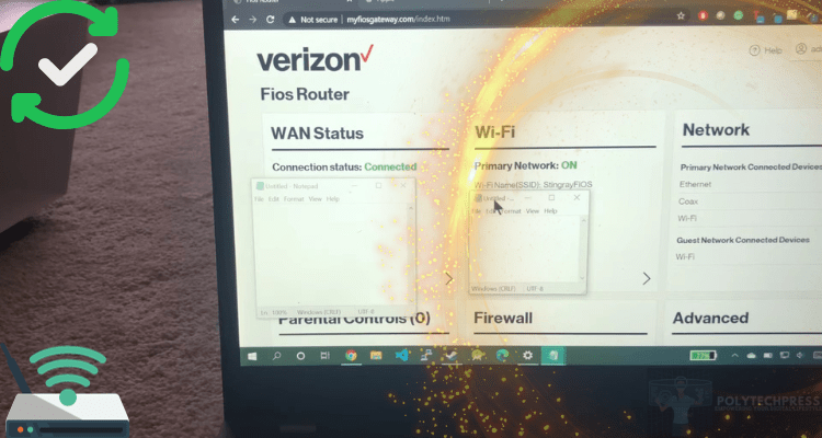 how to fix yellow light on verizon router